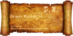 Drach Miklós névjegykártya